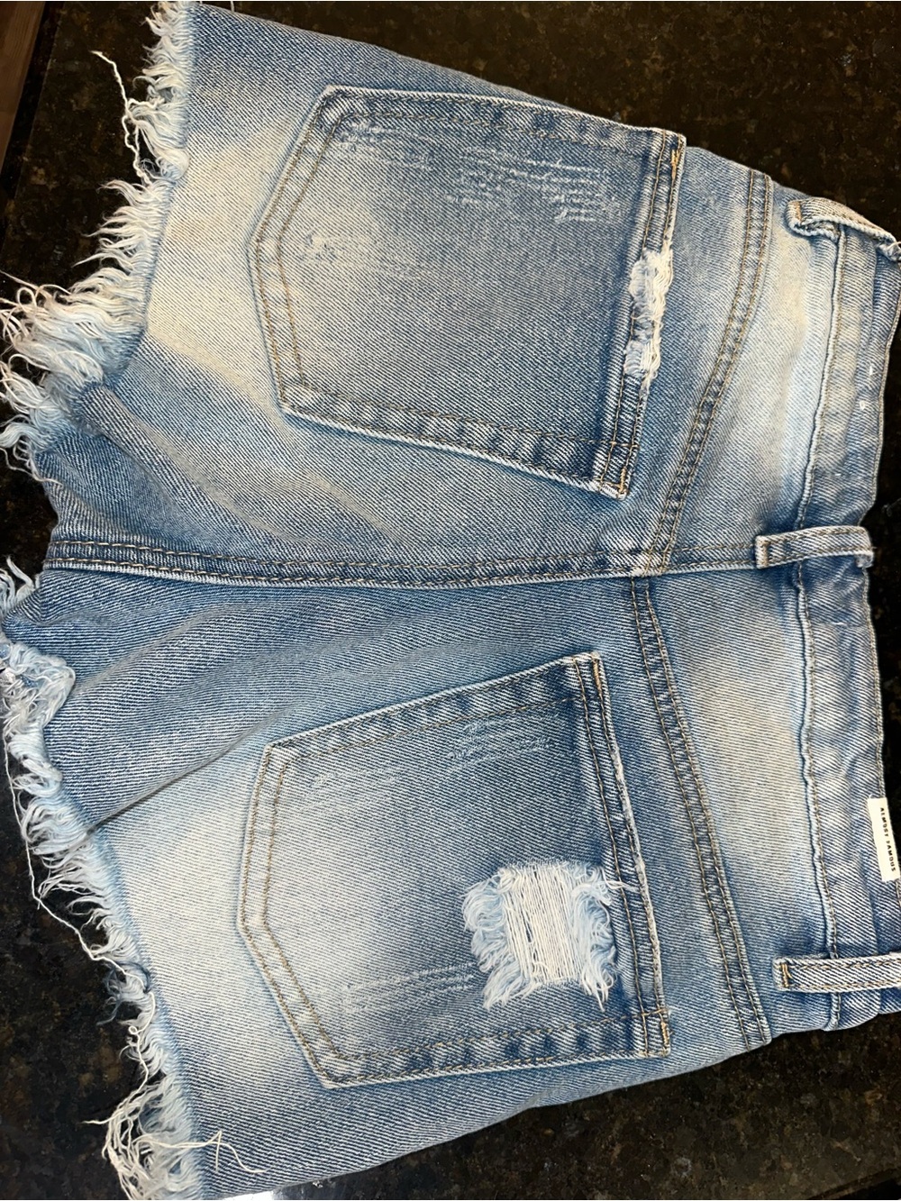 Almost Famous Light Blue Denim Skirt with Branded Button - Picture 4 of 4